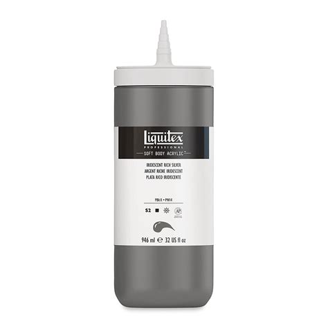 Liquitex Soft Body Artist Acrylics Iridescent Rich Silver Ml