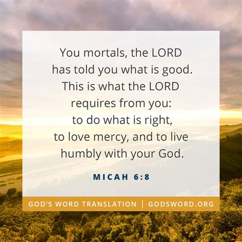 Comparing Micah 6:8 do what is right, love mercy, and live humbly – God ...