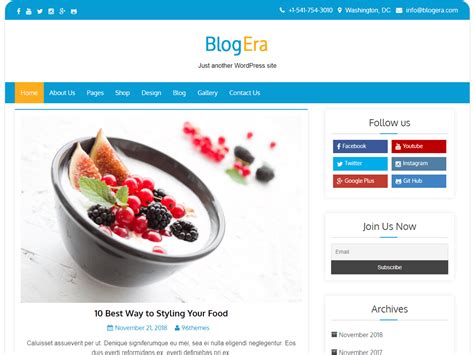 Blog Era Тема для WordPress WordPress org Русский