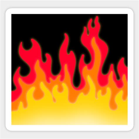 Fire and Flames in Red, Orange, and Yellow! - Flames - Sticker | TeePublic