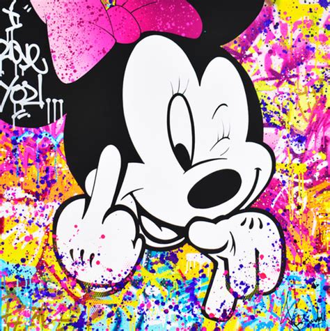 Pop Art Painting Minnie Mouse Fuck You Minnie Mouse Art Minnie Painting Minnie Street