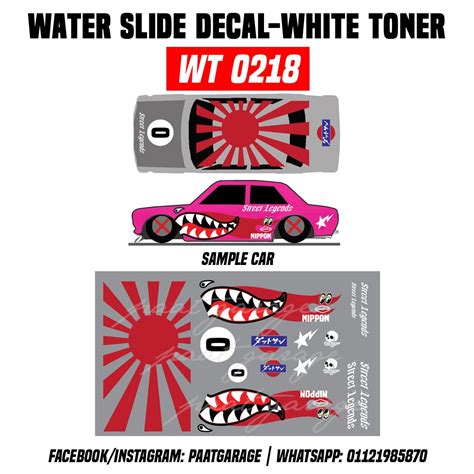 Hot Wheels Decal White Toner Clear Base WT Shopee Malaysia