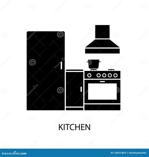 Kitchen Room Silhouette Icon Stock Vector Illustration Of Chopper