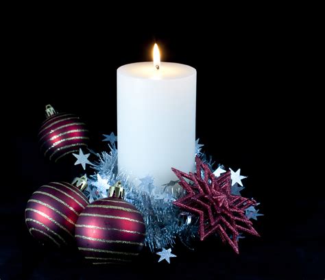 White Christmas Candles
