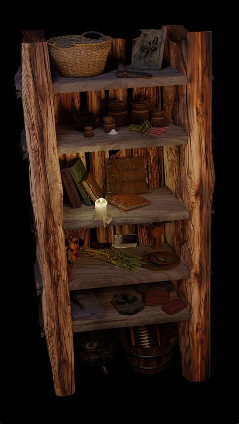 Primitive Stocked Shelves 3d Model By Michaelvan42