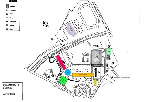 Plan schématisé du Lycée Lycée Professionnel André Malraux