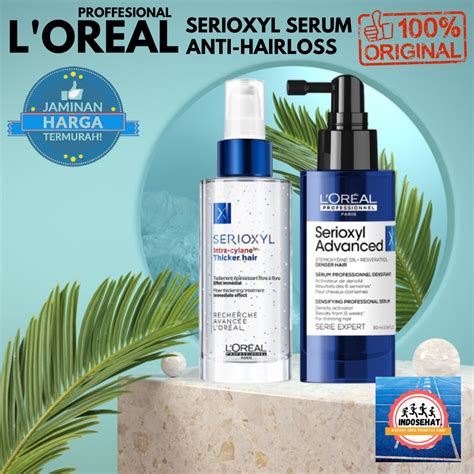 Jual Loreal Serioxyl Denser Density Activator And Thicker Hair Serum Set Penumbuh Perawatan