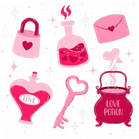 Реалистичная коллекция наклеек на день святого валентина | Бесплатно ...