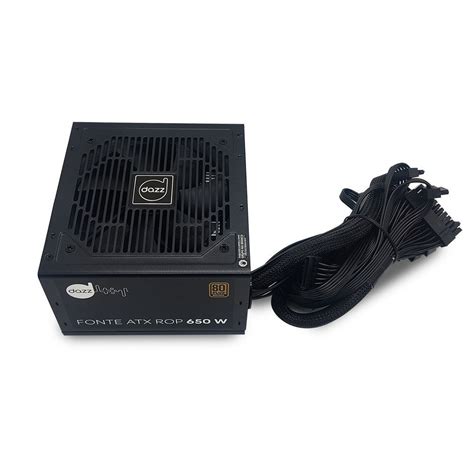 O Que É Uma Fonte 80 Plus Bronze - FONTE REAL 650W DAZZ 80 PLUS BRONZE - Esquinão da Informática