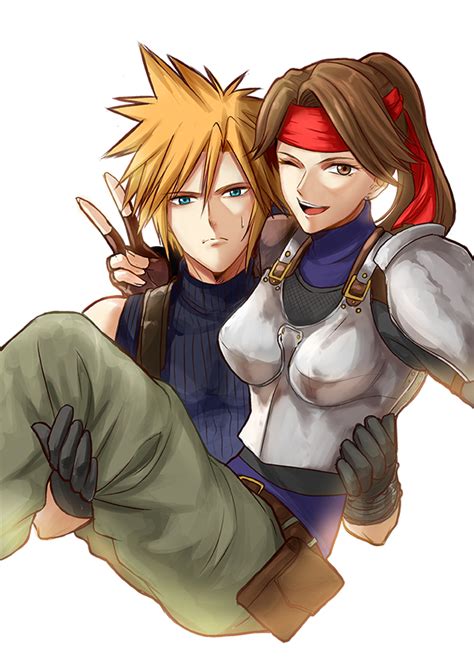 Cloud Strife And Jessie Rasberry Final Fantasy And 2 More Drawn By