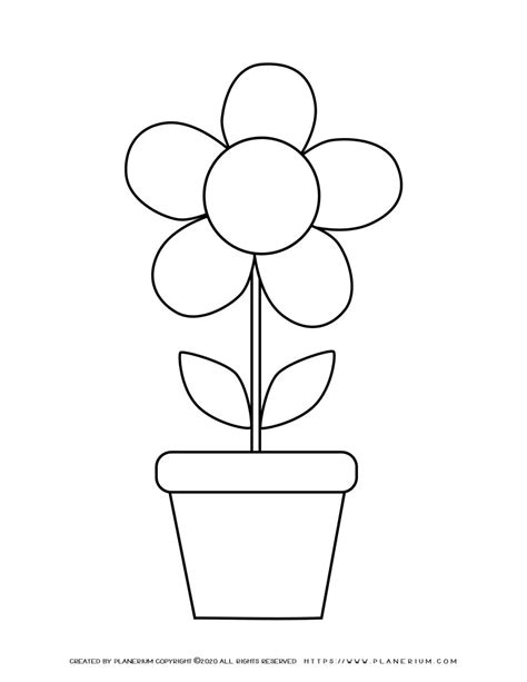 Flower Pot Printable Template