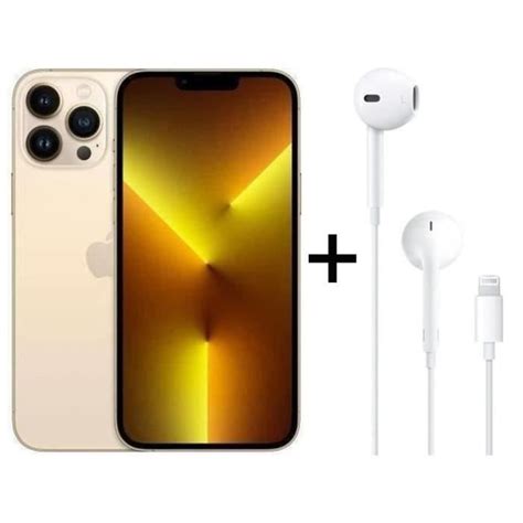 IPhone 13 Pro Max 128Go Gold + APPLE EarPods avec connecteur Lightning ...