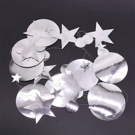 4 м Золотая и серебряная звезда круглый баннер зеркальная бумага ...