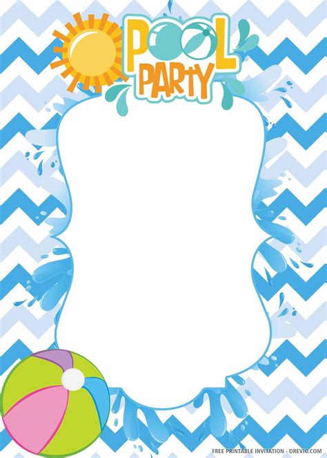 birthday invitation pool party 3