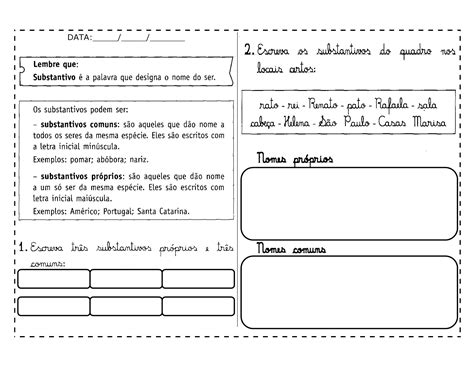 Texto Para Trabalhar Substantivos Com Interpretação 5 Ano
