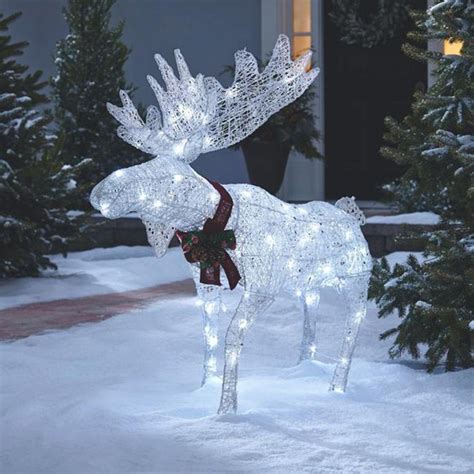 Noma Pre Lit Led Light Moose Holiday Christmas Outdoor Lawn Decor For