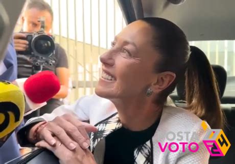 Claudia Sheinbaum Llama A Votar Antes De Sufragar En Su Casilla