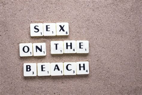 Sex On The Beach Letters In Sand Stock Photo Image Of Mission Solution