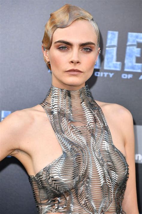 Cara Delevingne Valerian Premiere Sheer Dress Cara Delevingne Wears