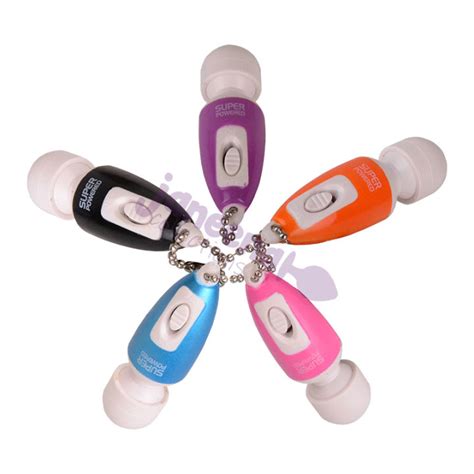 Janeena Mini Cute Portable Keychain Super Discreet Fairy Wand Sex Toy Pink Orange Blue Violet