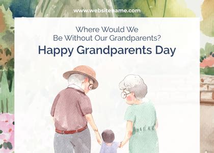 Greeting Card Celebrating Grandparents Day Grand Parents Day Card