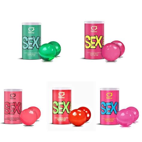 Kit Bolinha Explosiva Sabores Sex Caps Esquenta e Esfria Kit Presente Cosméticos Sexuais