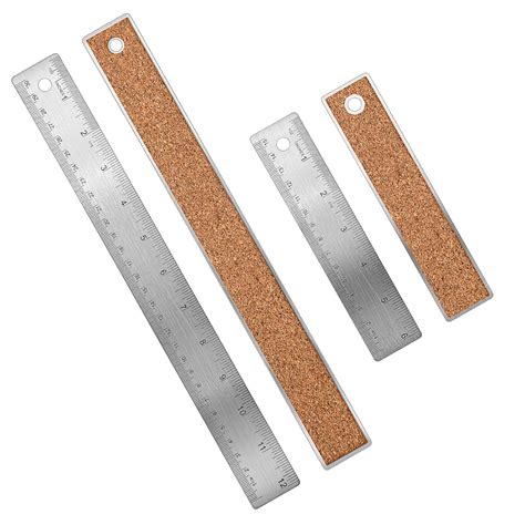 Amazon Pcs Metal Ruler Cm Steel Ruler With Cork Backing