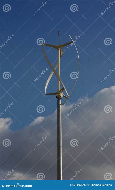 Helical Wind Turbine with Clouds Stock Image - Image of steel, twisted ...