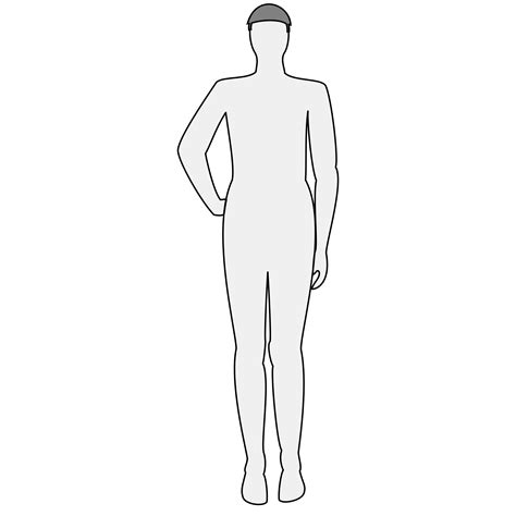 Clipart - Male body silhouette - front