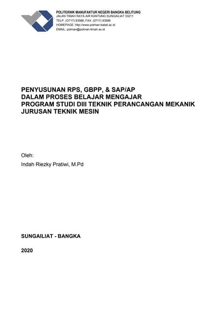 Rps Pertemuan 6 Blog Pdf