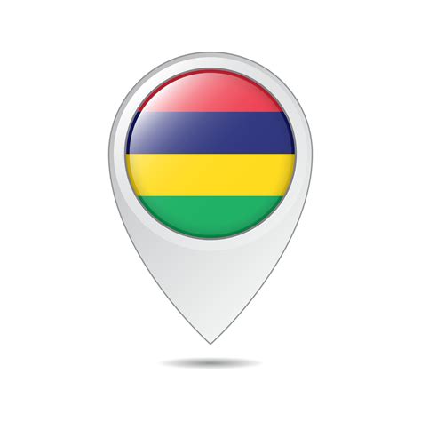 Map Location Tag Of Mauritius Flag Vector Art At Vecteezy