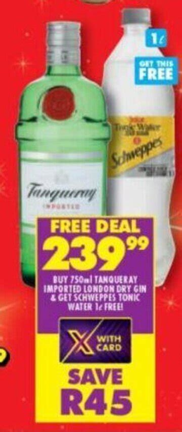 Tanqueray Imported London Dry Gin Ml Offer At Shoprite Liquor