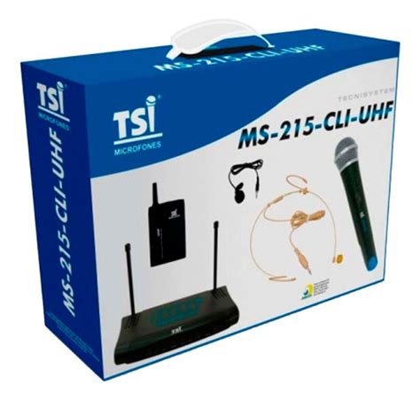 Kit Microfone Sem Fio Tsi Ms Cli Uhf M O Cabe A Lapela