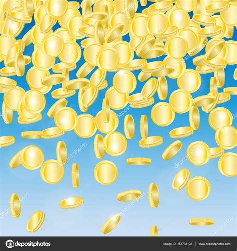 Raining Coins Gold Coins ⬇ Vector Image By © Olgahmelevska Vector