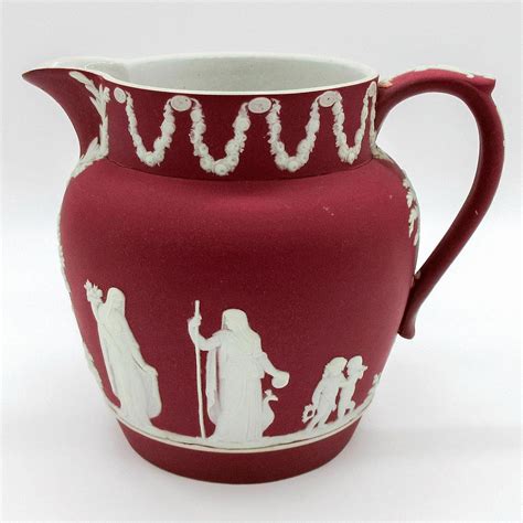 Sold Price Wedgwood Jasperware Jug Crimson Red January