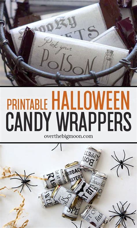 Free Printable Halloween Candy Bar Wrappers | Halloween candy bar, Halloween printables ...