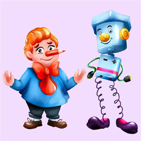 Иллюстрация Карандаш и Самоделкин в стиле 2d, детский, персонажи