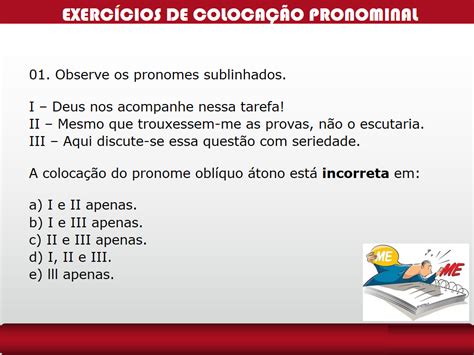 Atividade Sobre Colocação Pronominal