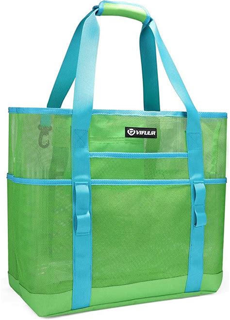 VIFUUR Mesh Beach Bag Large Toy Beach Tote Bag MAX Capacity 40L 8