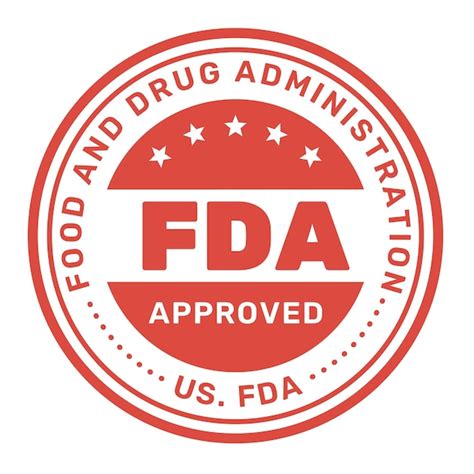 Premium Vector Fda Approved Round Stamp Food And Drug Administration