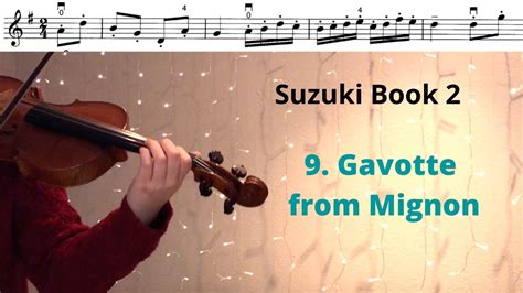 Gavotte From Mignon Suzuki Violin Book Sheet Music Play Along Youtube