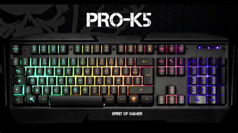 Clavier Gaming Pro K Rgb By Spirit Of Gamer Youtube