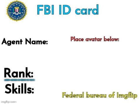 FBI ID Blank Template - Imgflip