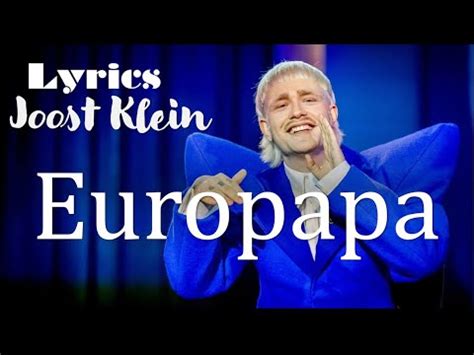 Europapa Joost Klein Lyrics K Youtube