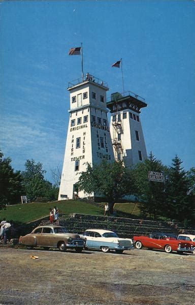 Irish Hills Towers Onsted, MI Postcard