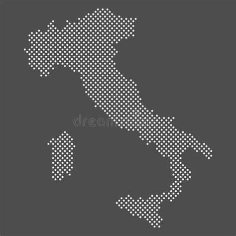 Map Of Italy Dotted Style Abstract Map Of Italia Isolated On White