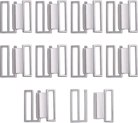 Pcs Metal Bra Strap Hooks Bathing Suit Replacement Clasps Front Closing Bikini Clasp Bikini