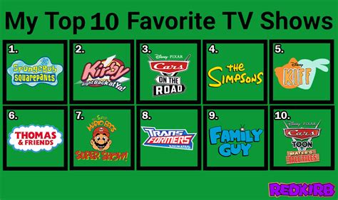 My Top 10 Favorite TV Shows by RedKirb on DeviantArt