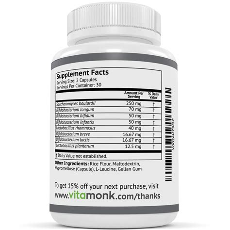 Low Histamine Probiotics by VitaMonk™ - Fight Histamine Intolerance and