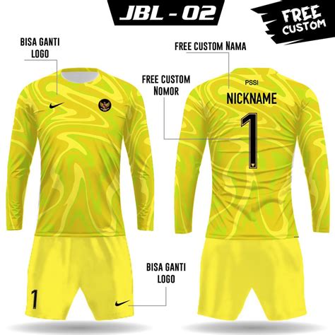 Jual Jersey Bola Setelan Lengan Panjang Jersey Kiper Garuda Indonesia